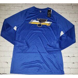 NWT St. Louis Blues NHL Hockey Men's Long-Sleeve Shirt Size Medium 38/40